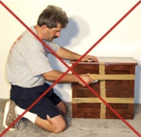 No tapping of furniture to prevent damage.